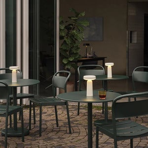 Linear Steel Spisestol Dark Green 