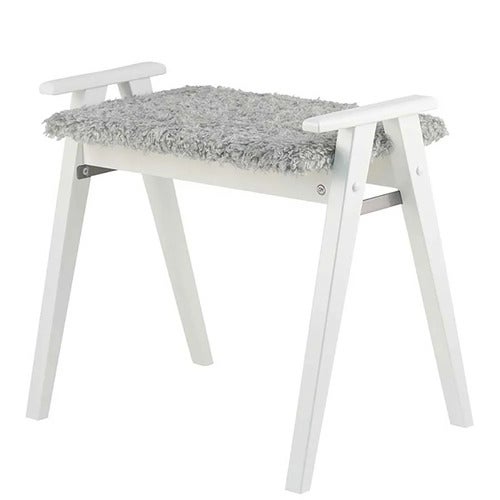 Alme Krakk Hvitlakkert bjørk/safeskinn look lysegrå
